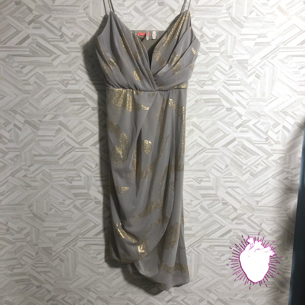 EUC Free people mint grey formal wrap dress